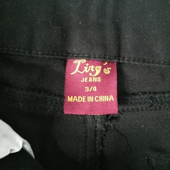 Ling's jeans size 3/4 black jeans - Picture 5 of 5